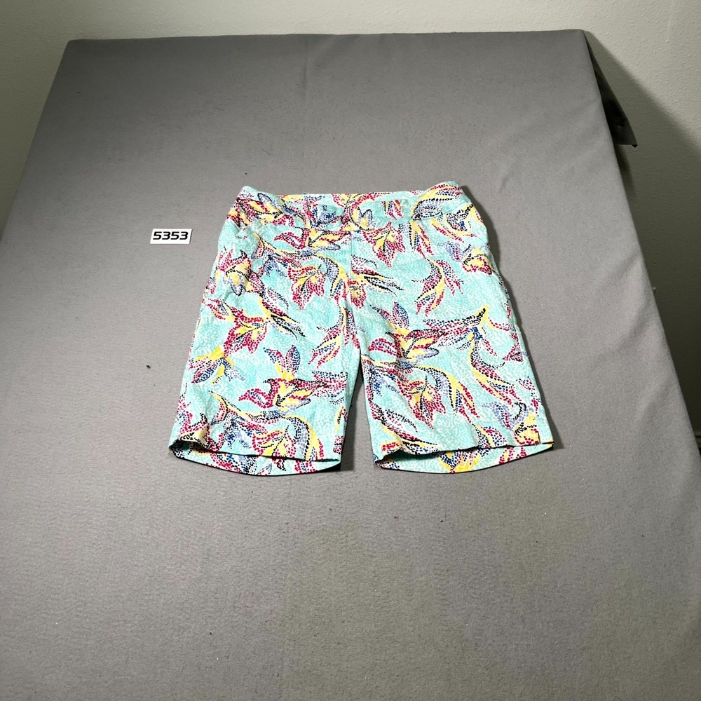 Westbound Swim Short‎ Womens 16W Multicolor Cotton Tropical Print Swimwear Beach